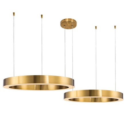 Lampa wisząca  na pilota CIRCLE 40+60 LED złoty połysk DN924-40+60 gold - Step into Design