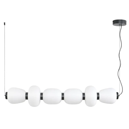 Lampa wisząca BRILLA-6 LED biało-czarna 125 cm ST-CP241210-6L BLACK WHITE - Step Into Design
