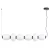 Lampa wisząca BRILLA-6 LED biało-czarna 125 cm ST-CP241210-6L BLACK WHITE - Step Into Design