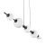 Lampa wisząca MILA czarna 140 cm ST-CP241222-5L - Step Into Design