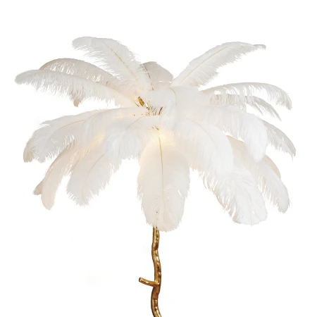 Lampa podłogowa EMU pióra białe 170 cm ST-DN127-F white - Step Into Design