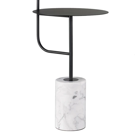 Lampa podłogowa ze stolikiem VINCENT czarna 146 cm ST-7027F black - Step Into Design