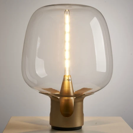 Lampa stołowa FATA transparentno złota 35 *46 cm ST-7278-S GOLD - Step Into Design