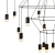Lampa wisząca wielka do salonu na antresole LINEA czarna ST-5961-20 - Step into Design
