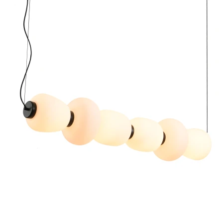Lampa wisząca BRILLA-6 LED biało-czarna 125 cm ST-CP241210-6L BLACK WHITE - Step Into Design