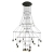 Lampa wisząca wielka do salonu na antresole LINEA czarna ST-5961-20 - Step into Design