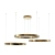 Lampa wisząca  na pilota CIRCLE 40+60+80 LED złoty połysk na 1 podsufitceDN924-40+60+80 gold - Step into Design