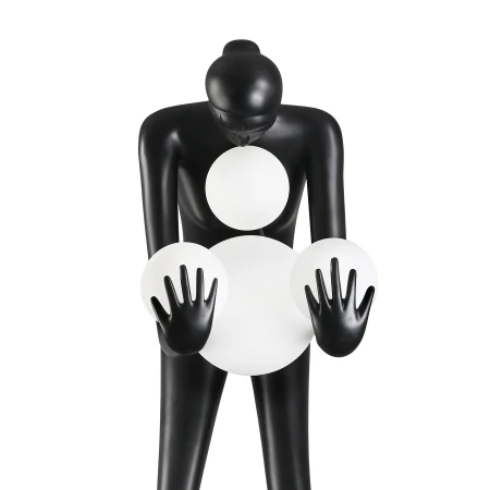 Lampa podłogowa WOMAN-2 BLACK czarna 190 cm DN433-F black - Step Into Design