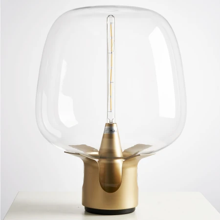 Lampa stołowa FATA transparentno złota 35 *46 cm ST-7278-S GOLD - Step Into Design