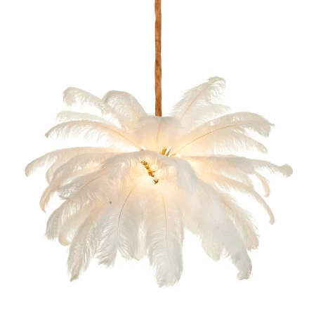 Lampa wisząca EMU pióra białe 100 cm ST-DN127 white - Step Into Design