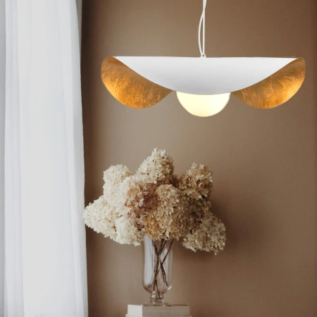 Lampa wisząca ENZO biało złota 40 cm ST-F22020601-D40 white - Step Into Design