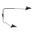 Lampa ścienna CRANE-2W S czarna 110 cm W8702-S - Step Into Design