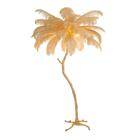 Lampa podłogowa EMU pióra beżowe 150 cm ST-DN128-F beige - Step Into Design