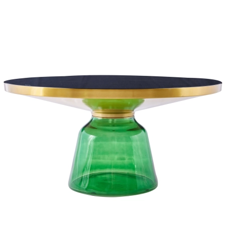 Stolik kawowy DOLCE FLAT zielono czarny 75 cm C2-75 green - Step Into Design