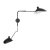Lampa ścienna CRANE-2W S czarna 110 cm W8702-S - Step Into Design
