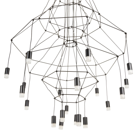 Lampa wisząca wielka do salonu na antresole LINEA czarna ST-5961-20 - Step into Design