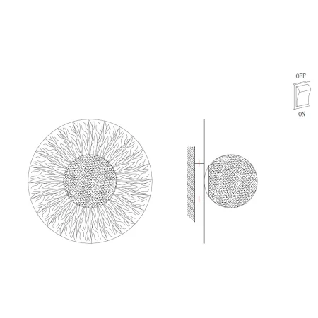 Lampa ścienna SUN S złota 20 cm ST-FB230946-D20 - Step Into Design