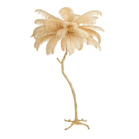 Lampa podłogowa EMU pióra beżowe 150 cm ST-DN128-F beige - Step Into Design