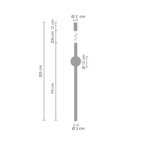 Lampa wisząca O-LINE LED 93 cm czarna ST-1689L BK - Step Into Design