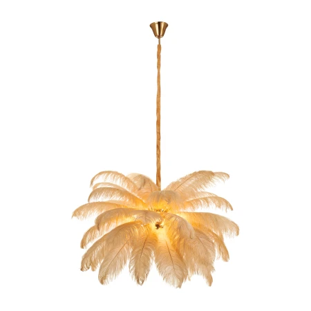 Lampa wisząca EMU pióra beżowe 100 cm ST-DN127 beige - Step Into Design