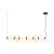 Lampa wisząca BRILLA-6 LED biało-czarna 125 cm ST-CP241210-6L BLACK WHITE - Step Into Design