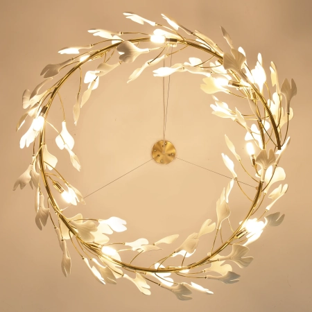 Lampa wisząca BOTANIKA złoto biała 80 cm XY080P-80 - Step into Design
