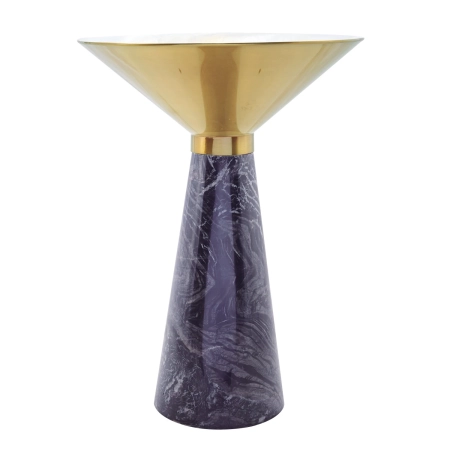 Stolik kawowy VERO marmurowy 60 cm DP-FA8 black gold - Step Into Design