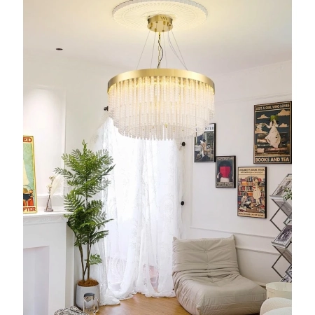 Lampa wisząca GLORIA LED kryształowa złota 60 cm ST-DL8511 - Step into Design