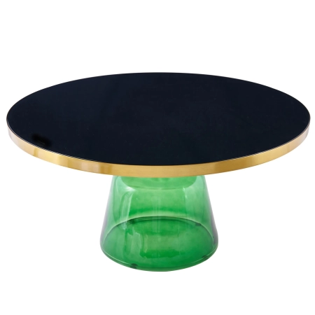 Stolik kawowy DOLCE FLAT zielono czarny 75 cm C2-75 green - Step Into Design