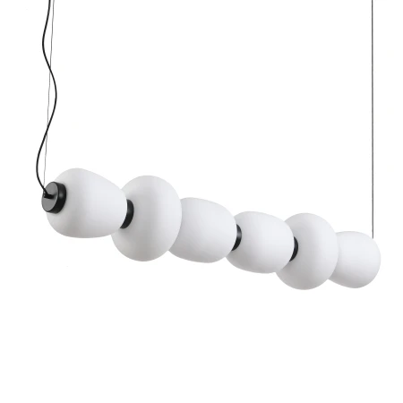 Lampa wisząca BRILLA-6 LED biało-czarna 125 cm ST-CP241210-6L BLACK WHITE - Step Into Design