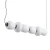 Lampa wisząca BRILLA-6 LED biało-czarna 125 cm ST-CP241210-6L BLACK WHITE - Step Into Design