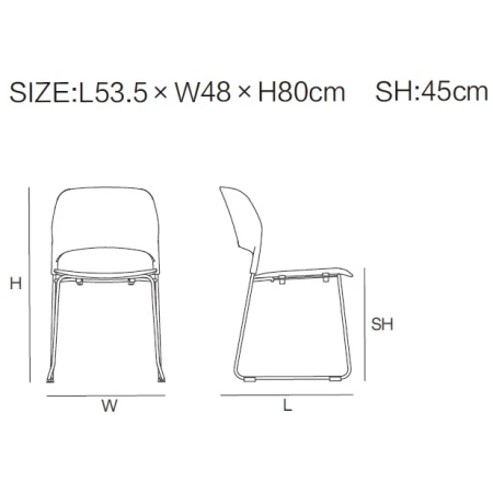 Krzesło TIPICO czerwono czarne MH-013CH-BR - Step Into Design