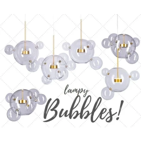 Lampa nad stół designerska wisząca BUBBLES chrom ST-0801-14 - Step Into Design