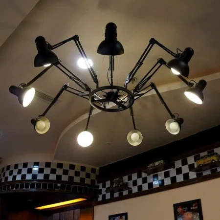 Lampa designerska wisząca SPIDER-9 czarna ST-9233-9 - Step Into Design
