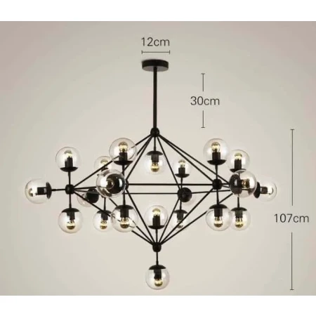 Lampa designerska wisząca ASTRIFERO-21 czarna ST-9047-21 - Step Into Design