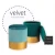 Pufa welurowa VELVET L miętowo-złota - Step Into Design