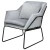 Fotel welurowy szary MOOS HOME - Step Into Design