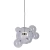 Lampa designerska wisząca BUBBLES chrom ST-0801-5+1 - Step Into Design