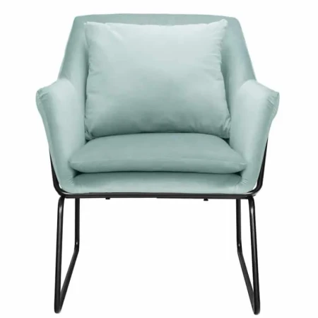 Fotel welurowy miętowy MOOS HOME - Step Into Design