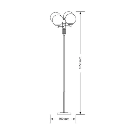 Lampa stojąca podłogowa do salonu ARTU GLASS ART-LS-4 (G) - Kutek Mood