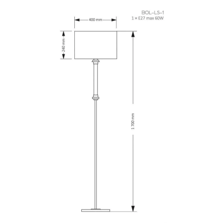 Lampa podłogowa do salonu BOLT BOL-LS-1 (A) - Kutek Mood