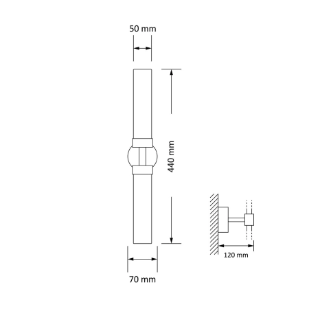 Kinkiet elegancki MUSSA MUS-K-2 II 440 - Kutek Mood