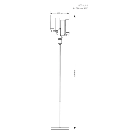 Lampa podłogowa do salonu elegancka  / stojąca SETI SET-LS-1 (A) - Kutek Mood