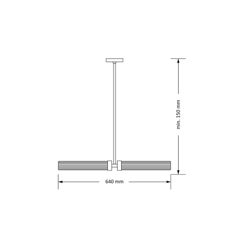 Lampa wisząca z ryflowanym szkłem SETI SET-ZW-2 (A) - Kutek Mood