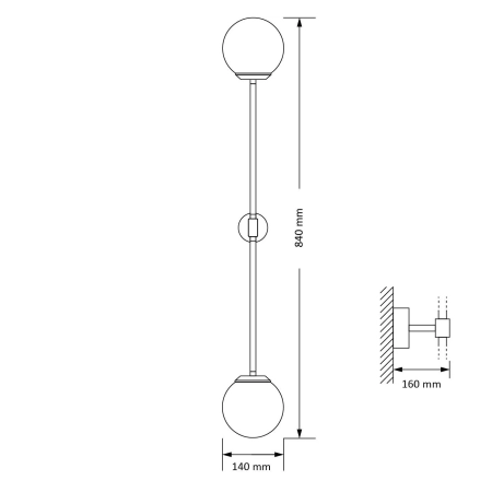 Kinkiet elegancki ULTIMO ULT-K-2 - Kutek Mood