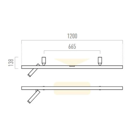 Lampa ścienna BACKLIGHT 120+ L K 42.2110 - Lampy Chors