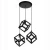 Lampa loft  na kole Kostka 3xE27 do salonu ciekawa 503 - Decorativi