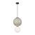 Lampa wisząca szklana kulista szaro-biała PND-95221-1L-GR z serii Pieve - Lampy Italux