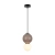 Lampa wisząca szklana kulista czarno-beżowa PND-95221-1S-BR z serii PIEVE - Lampy Italux