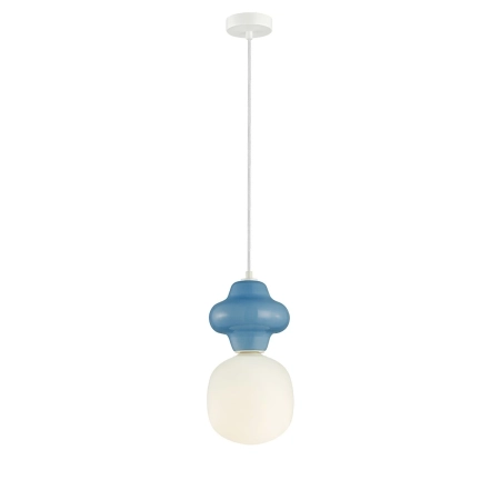 Lampa wisząca niebiesko-biała szklana PND-94331-1L-BLU z serii Latera - Lampy Italux